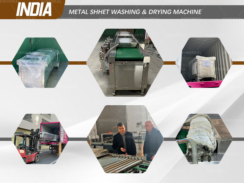 metal sheet washing drying machine