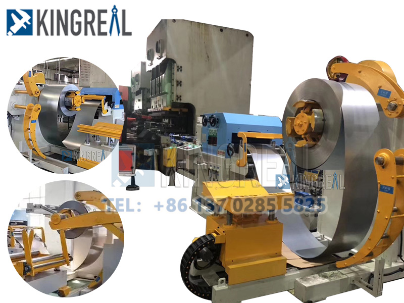 combine servo straightener feeder with uncoiler