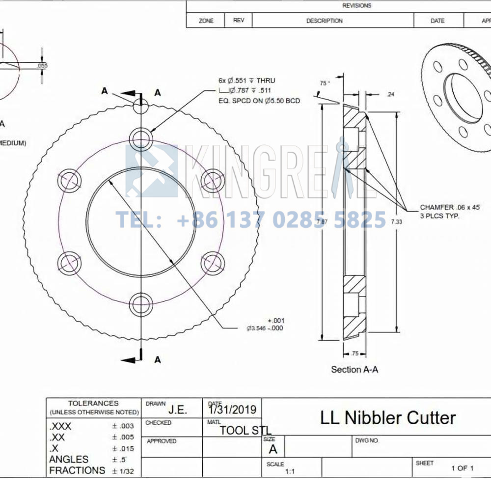 steel slitter drawing